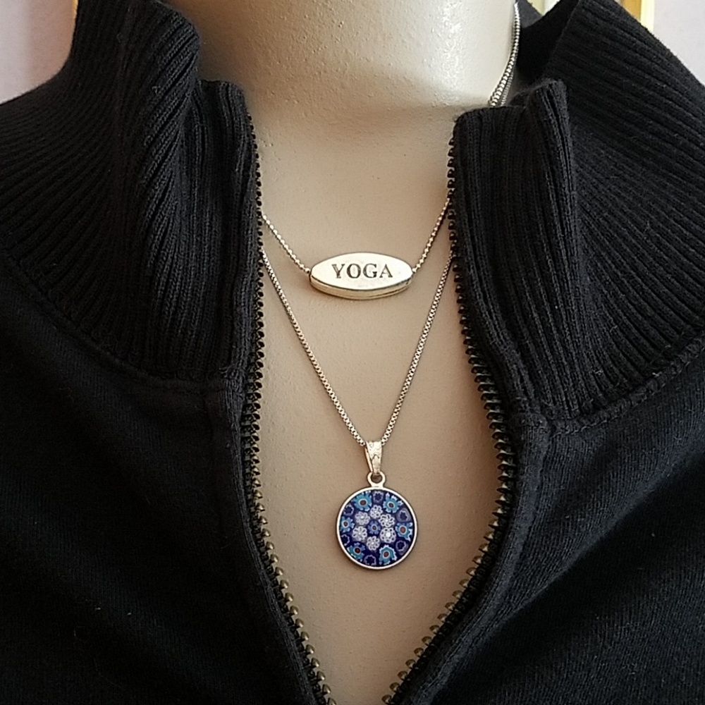 Sterling YOGA-OM necklace - Picture 3 of 7